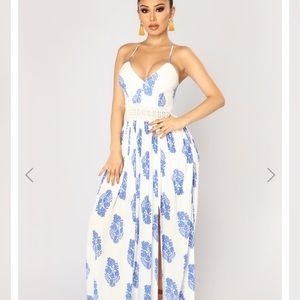 Fashion Nova Holy Slit Maxi Dress